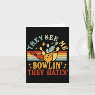Lustigt att se mig Bowling De Hatin Bowling Team M Kort