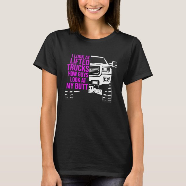 Lustigt att se på Lastbilar som killar. T Shirt (Framsida)