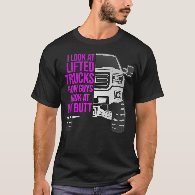 Lustigt att se på Lastbilar som killar. T Shirt (Framsida)