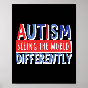 Lustigt att se världen annorlunda Autism Child Mam Poster