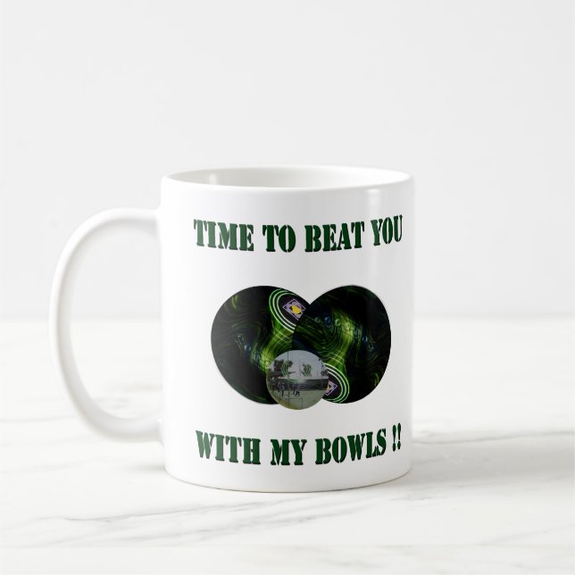 Lustigt att slå dig på Gräsmatta Bowls, kaffe Mugg (Vänster)
