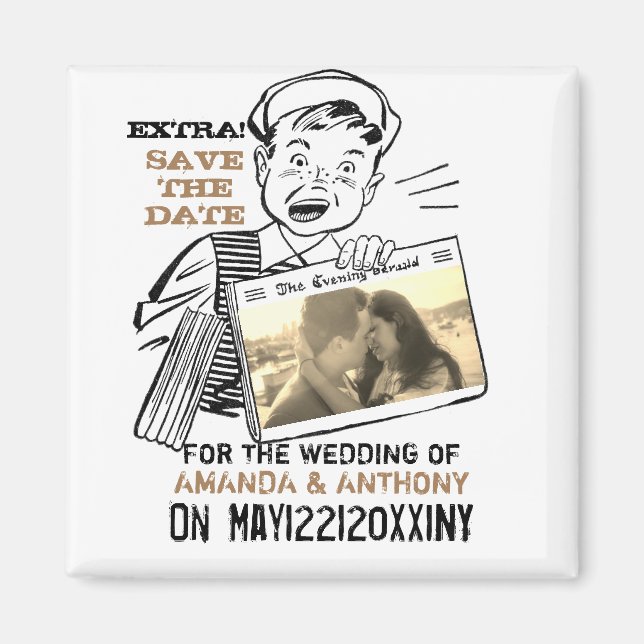 Lustigt att spara anpassningsbarnas fotomagnet magnet (Framsidan)