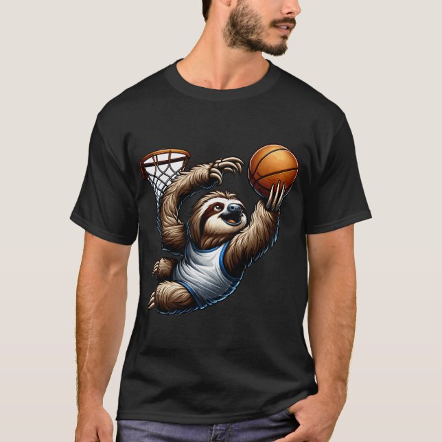 Lustigt att spela basket för basketboll t shirt (Framsida)