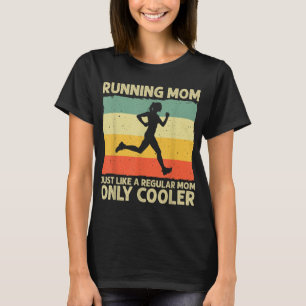 Lustigt att springa efter Mamma Marathoner Springe T Shirt