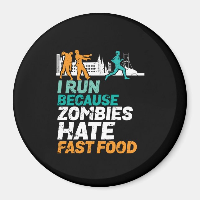 Lustigt att springa i Springa eftersom Zombies sna Magnet (Framsidan)