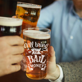 Lustigt att ta med sig pengarna. glaskopp