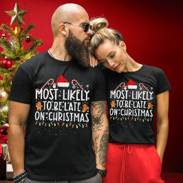 Lustigt att vara sen på jul t shirt
