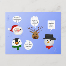 Lustigt att vi önskar dig en God jul Helg Vykort