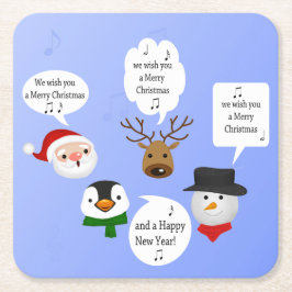 Lustigt att vi önskar dig en God jul Underlägg Papper Kvadrat