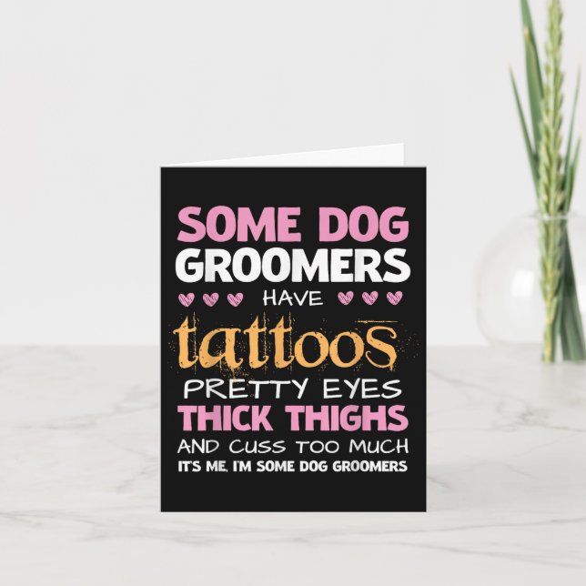 Lustigt att vissa Hund har tatueringar Kort (Framsida)