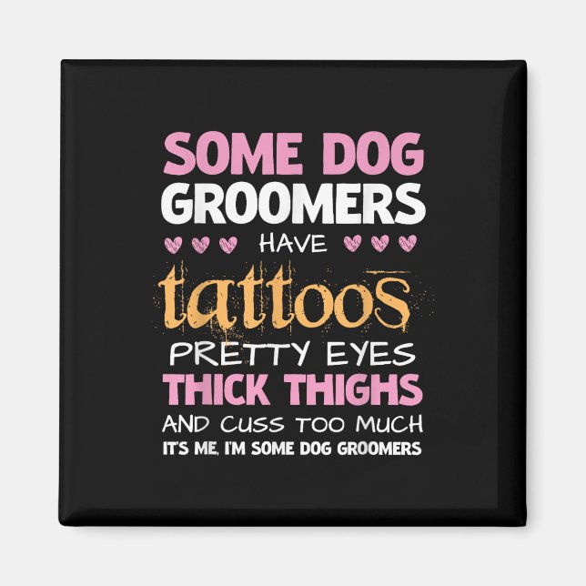 Lustigt att vissa Hund har tatueringar Magnet (Framsidan)