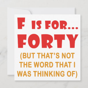 Lustigt Attitude 40:e födelsedagsgag-gåvor Kort