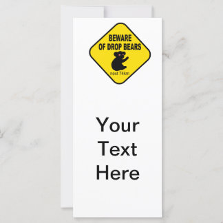 Lustigt australiskt tecken. Se upp för fallskärmar