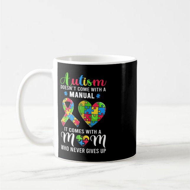 Lustigt Autism Mamma Shirt for Women. Den här Cool Kaffemugg (Vänster)
