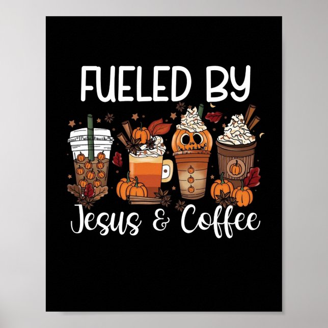 Lustigt av Coffee Jesus Caffeine Älskare tack Poster (Framsidan)
