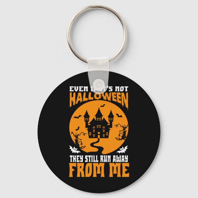 Lustigt även om det inte är Halloween Keychain Nyckelring (Framsida)