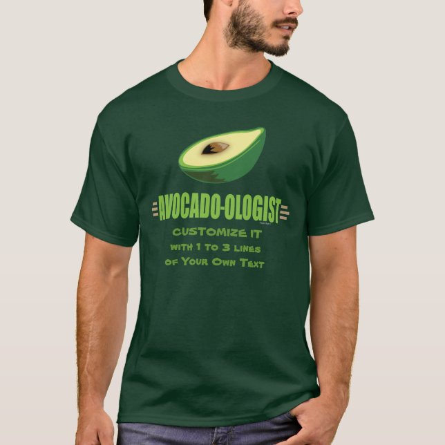 Lustigt Avocado Älskare T-shirt (Framsida)