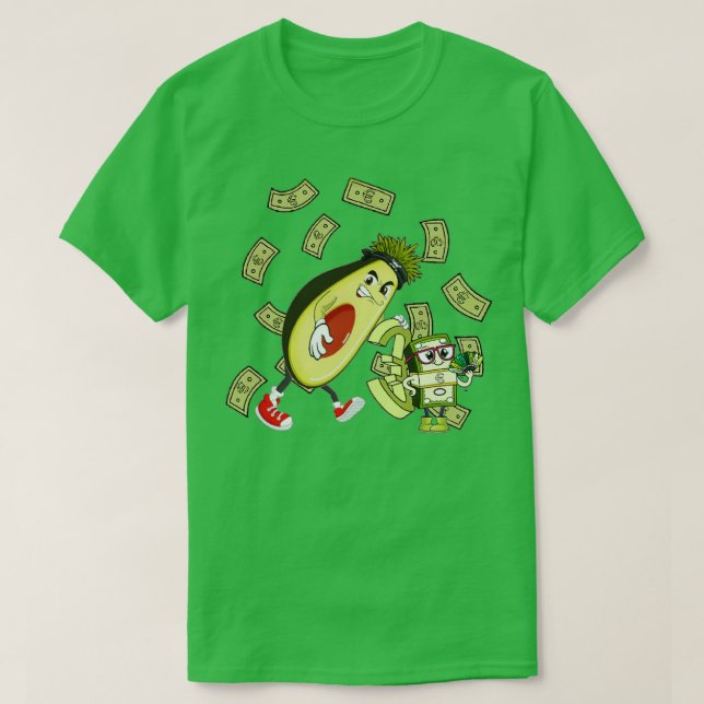 lustigt avokado- och europaket t shirt (Design framsida)