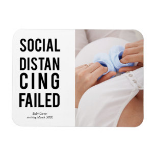 Lustigt Avstånd Social Misslyckats Modern Minimal Magnet