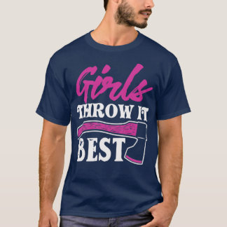 Lustigt Ax Throwing Gift Ax Thrower Girls kastar d T Shirt