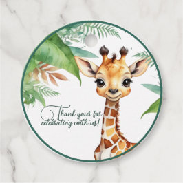 Lustigt babystövel med Giraffe Gåvor Etiketter