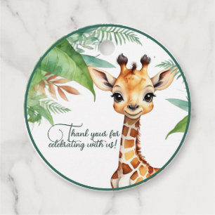 Lustigt babystövel med Giraffe Gåvor Etiketter