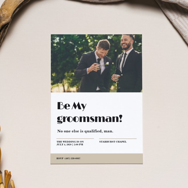 Lustigt Bachelor-parti är min Groomsman Frieri Inbjudningar (Modern Bachelor Party Invitation)