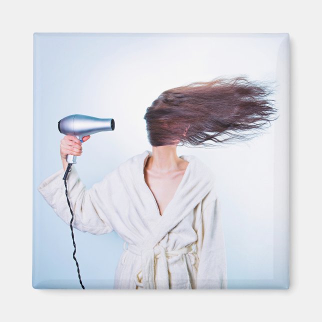 Lustigt Bad Hair Day magnet (Framsidan)