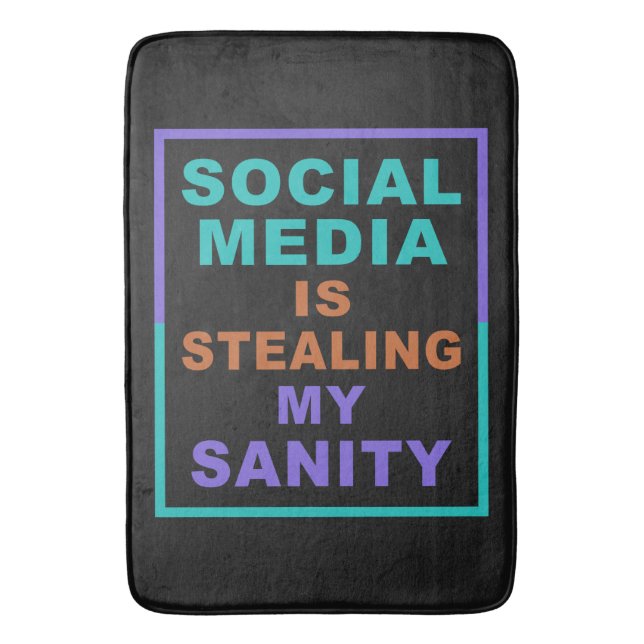 Lustigt badkar i "Social Media" Badrumsmatta (Framsidan (Vertikal))