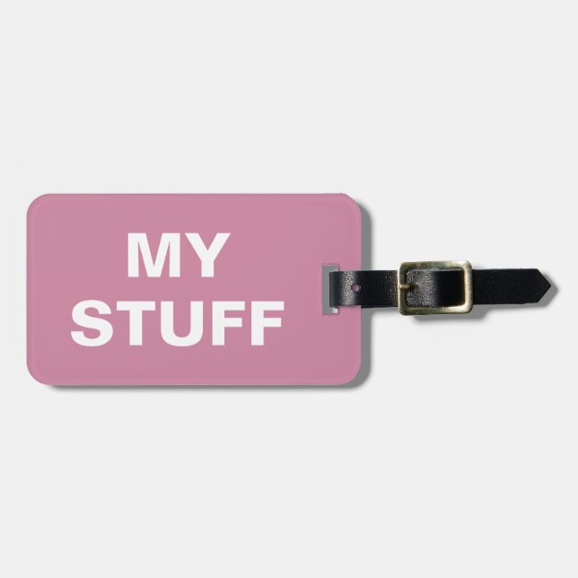 Lustigt bagagemärke med 'Mitt Saker' skrivet på de Bagagebricka (Horisontell Framsida)