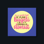 Lustigt bakeri var en sprinklad Donut Kitchen Art Canvastryck<br><div class="desc">Färgfull typografisk konst med retro och vibrerande färg. Lustigt citat om mat, matlagning, bakning och matlagning. dekoration för perfekt till ditt kök, middag, kafé, bageriaffär eller restaurang. Bakgrunden färg (cirkeln och fyrkanten) är anpassade via Design Verktyg.</div>