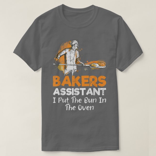 Lustigt Bakers Assistant... Jag satte Bun i Oven B T Shirt (Design framsida)