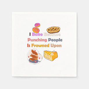 Lustigt Baking Shirt: Jag Slår folk. Pappersservett