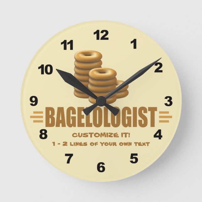 Lustigt bakverk rund klocka (Framsida)