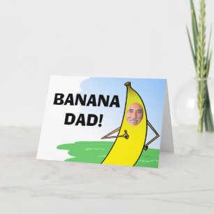 Lustigt Banana Fars dag-kort, sätt in Pappa-foto Kort