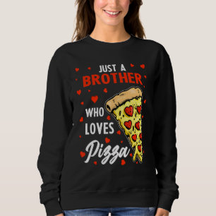 Lustigt bara en bror som Kärlek Pizza Heart Design T Shirt