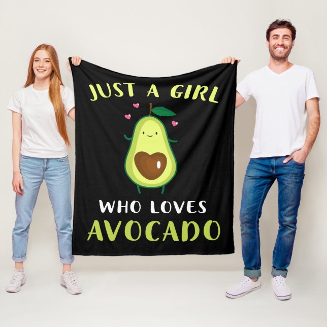 Lustigt bara en flicka som Kärlek Avocado Fleecefilt (På plats)