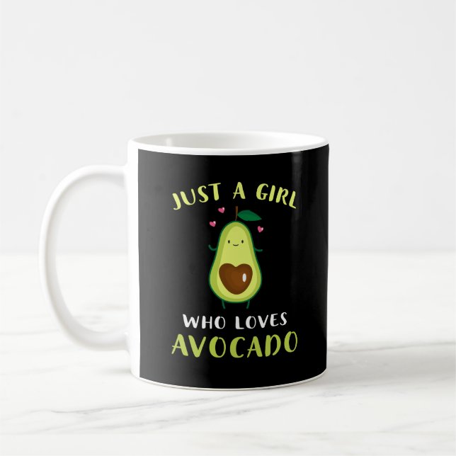 Lustigt bara en flicka som Kärlek Avocado Kaffemugg (Vänster)