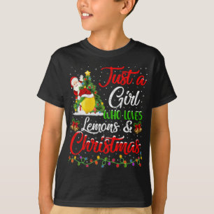 Lustigt bara en flicka som Kärlek lejon och jul T Shirt