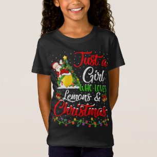 Lustigt bara en flicka som Kärlek lejon och jul T Shirt