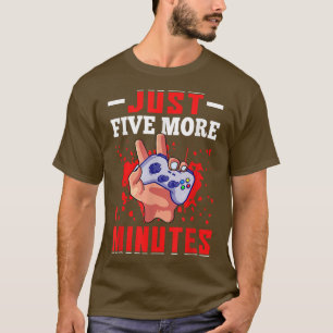 Lustigt bara fem minuter till spelarvideospel Gif T Shirt