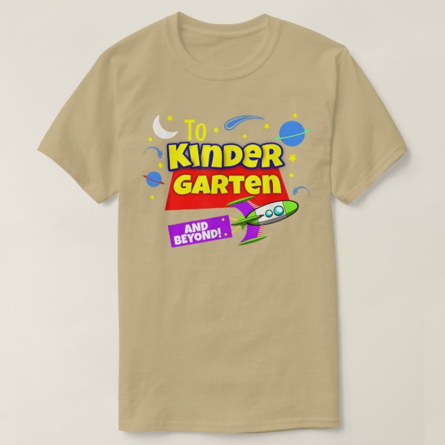 Lustigt barn till oändliga och bortom bak. t shirt (Design framsida)
