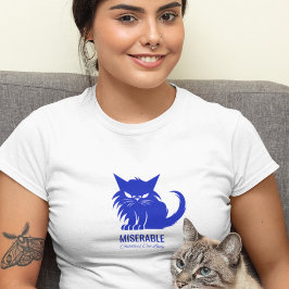 Lustigt, barnlöst katt Dam T Shirt