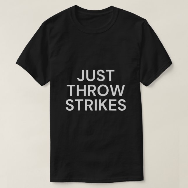 Lustigt Baseball bara kasta Strejkor på resande Bo T Shirt (Design framsida)