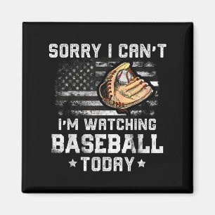 Lustigt Baseball Boys Förlåt att jag inte kan titt Magnet
