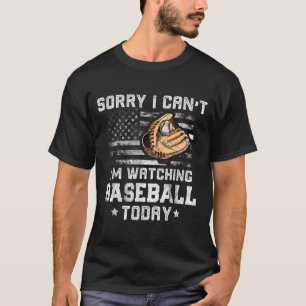 Lustigt Baseball Boys Förlåt att jag inte kan titt T Shirt