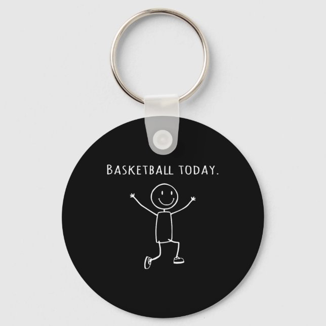 Lustigt basket i dag, håll upp det personliga leda nyckelring (Framsida)