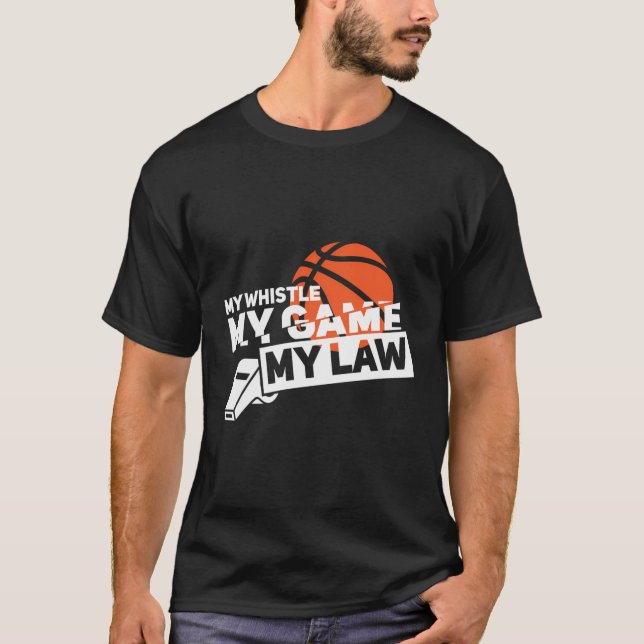 Lustigt Basketball Refereotes citat Gift Ringar Re T Shirt (Framsida)