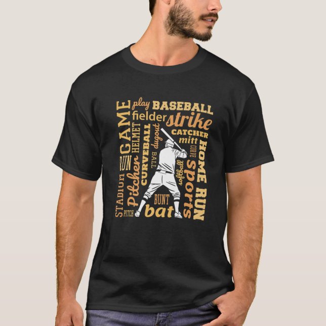 Lustigt baskiska spelare och citat, Coola Baseball T Shirt (Framsida)