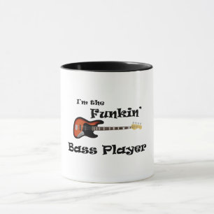 Lustigt Bass Player-kaffe Mugg